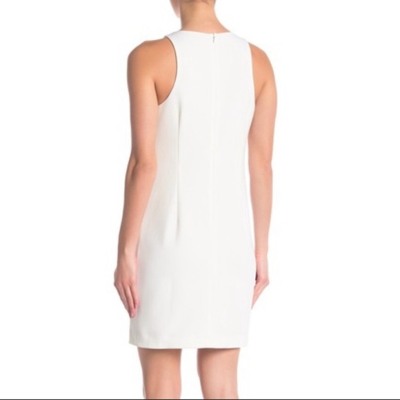 Betsey Johnson White Appliqué Crepe Dress, Size 14 - Picture 2 of 16